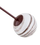 Pendant lamps spheres - Argon ABSOS 1842 4-light pendant lamp with white and brown (marble) lampshades, chocolate brown glass frame, lacquered steel - product 6