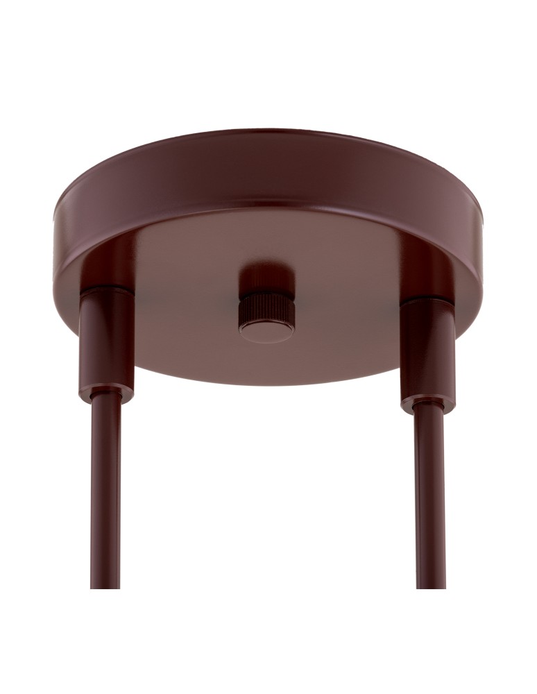 Pendant lamps spheres - Argon ABSOS 1842 4-light pendant lamp with white and brown (marble) lampshades, chocolate brown glass frame, lacquered steel - product kolory-swiatla.pl 9