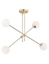 Argon ABSTRACT 4 fl. pendant lamp 4x7W (max) opal mat brass 1695