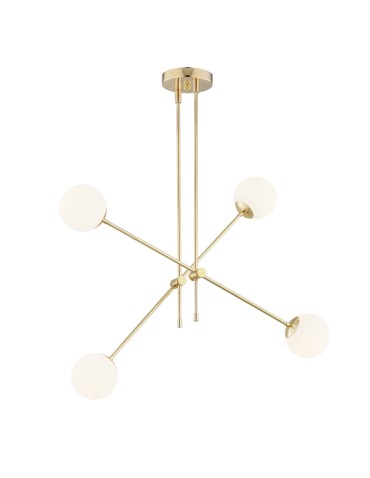 Argon ABSTRACT lampa wisząca 4 pł. 4x7W (max) opal mat mosiądz 1695 - produkt 2