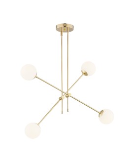 Argon ABSTRACT lampa wisząca 4 pł. 4x7W (max) opal mat mosiądz 1695 - produkt 2