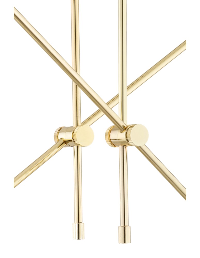 Pendant lamps spheres - Argon ABSTRACT 4 fl. pendant lamp 4x7W (max) opal mat brass 1695 - product kolory-swiatla.pl 4