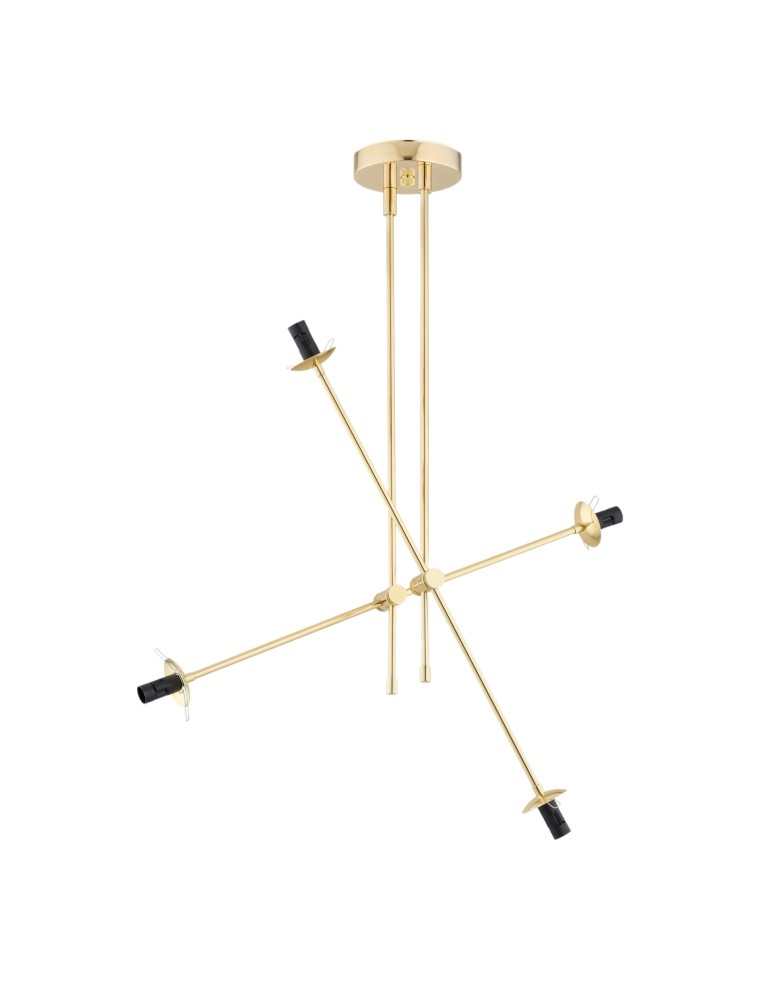 Pendant lamps spheres - Argon ABSTRACT 4 fl. pendant lamp 4x7W (max) opal mat brass 1695 - product kolory-swiatla.pl 5