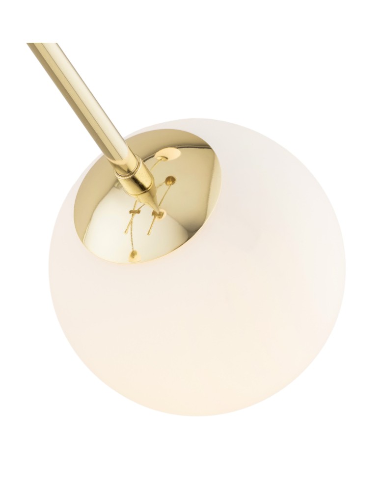 Pendant lamps spheres - Argon ABSTRACT 4 fl. pendant lamp 4x7W (max) opal mat brass 1695 - product kolory-swiatla.pl 6