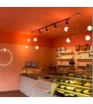 Pendant lamps spheres - Argon ABSTRACT 4 fl. pendant lamp 4x7W (max) opal mat brass 1695 - product 8