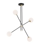 Pendant lamps spheres - Argon ABSTRACT pendant lamp 4 pł. 4x7W (max) opal mat black structure 1696 - product 1