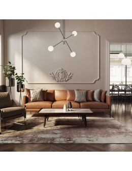 Argon ABSTRACT lampa wisząca 4 pł. 4x7W (max) opal mat czarny struktura 1696 - produkt 2