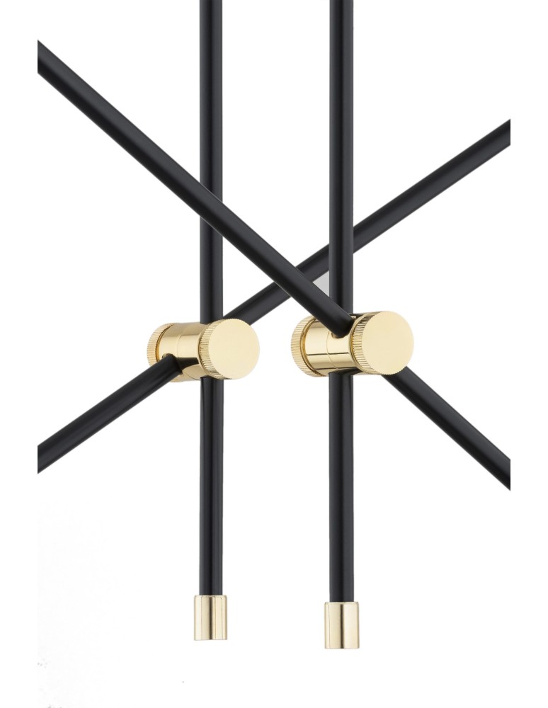 Pendant lamps spheres - Argon ABSTRACT pendant lamp 4 pł. 4x7W (max) opal mat black structure 1696 - product kolory-swiatla.pl 5