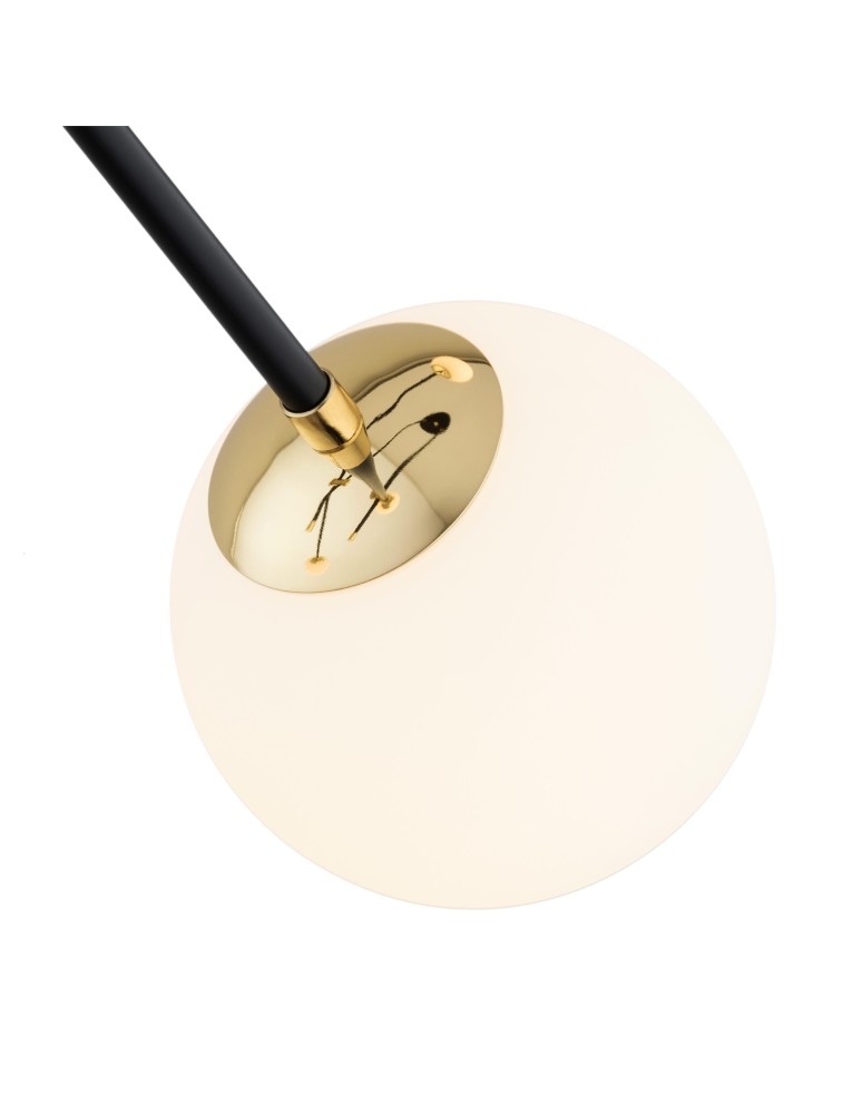 Pendant lamps spheres - Argon ABSTRACT pendant lamp 4 pł. 4x7W (max) opal mat black structure 1696 - product kolory-swiatla.pl 6