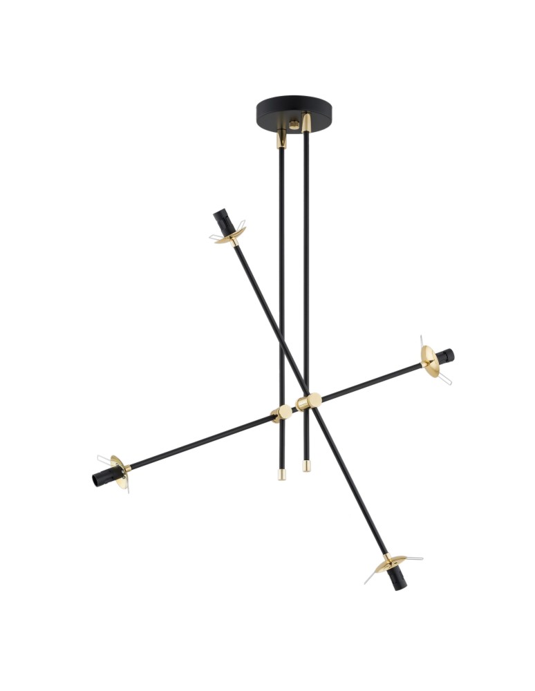 Pendant lamps spheres - Argon ABSTRACT pendant lamp 4 pł. 4x7W (max) opal mat black structure 1696 - product kolory-swiatla.pl 8