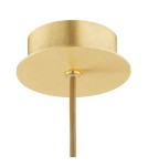 Single pendant lamps - Argon ALMIROS 8450 1-fl. pendant lamp, small, shade white and brown (marble), elements brass glass, brass, braided baw - product 4