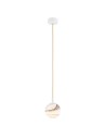 Argon ALMIROS 8451 1-fl. pendant lamp, small, white-brown (marble) lampshade, white glass cream elements, lacquered steel