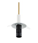 Single pendant lamps - Argon ALMIROS 8451 1-fl. pendant lamp, small, white-brown (marble) lampshade, white glass cream elements, lacquered steel - product 4