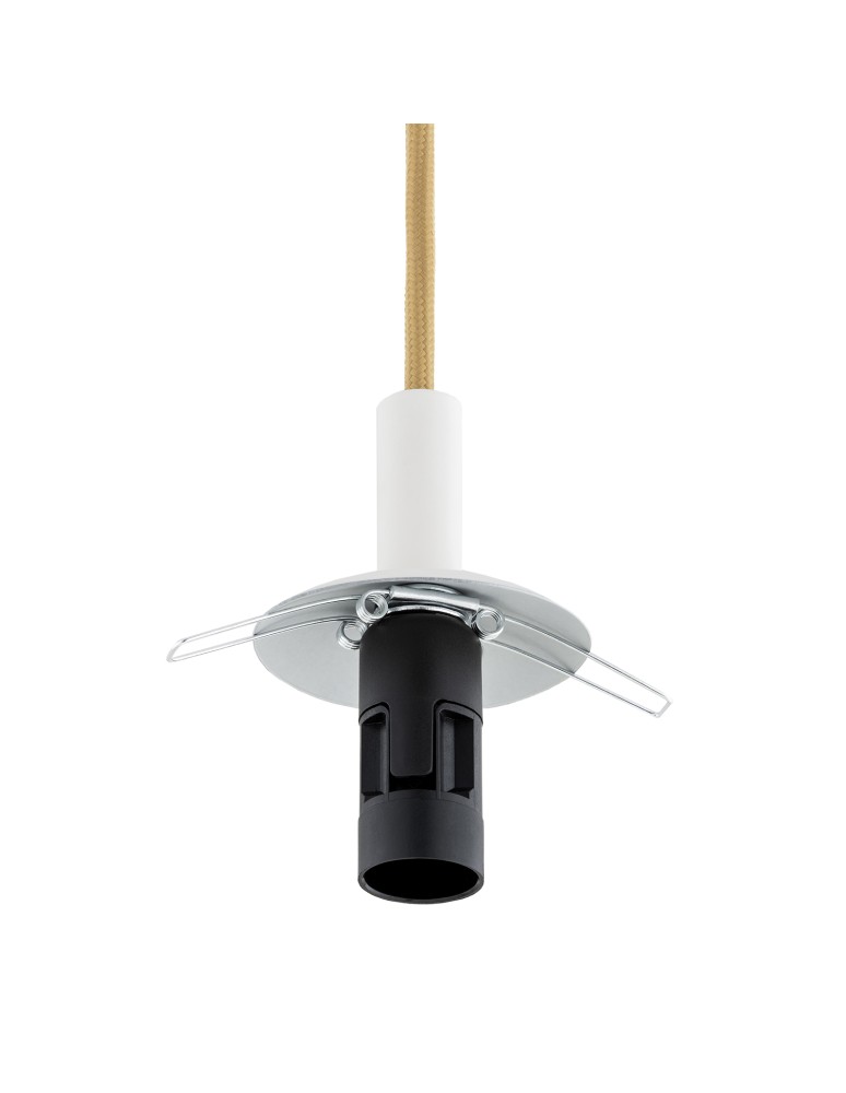 Single pendant lamps - Argon ALMIROS 8451 1-fl. pendant lamp, small, white-brown (marble) lampshade, white glass cream elements, lacquered steel - product kolory-swiatla.pl 4