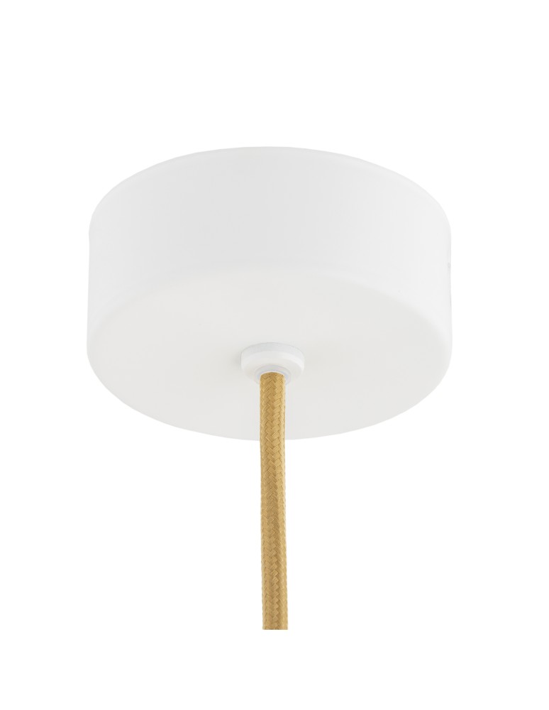 Single pendant lamps - Argon ALMIROS 8451 1-fl. pendant lamp, small, white-brown (marble) lampshade, white glass cream elements, lacquered steel - product kolory-swiatla.pl 5