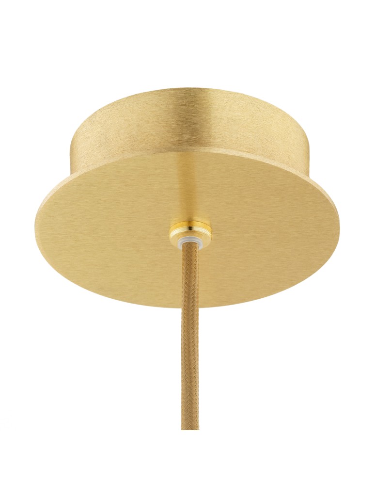 Single pendant lamps - Argon ALMIROS 8447 1-fl. pendant lamp, medium, white-brown (marble) lampshade, brass elements glass, brass, braid  - product kolory-swiatla.pl 4