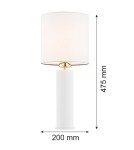 Glamour table lamps - Argon ALMADA 1 fl. table lamp 1x15W (max) white white structure 4231 - product 2