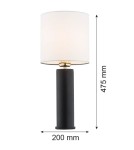 Modern table lamps - Argon ALMADA 1 fl. table lamp 1x15W (max) white black structure 4233 - product 3