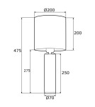 Modern table lamps - Argon ALMADA 1 fl. table lamp 1x15W (max) white black structure 4233 - product 4