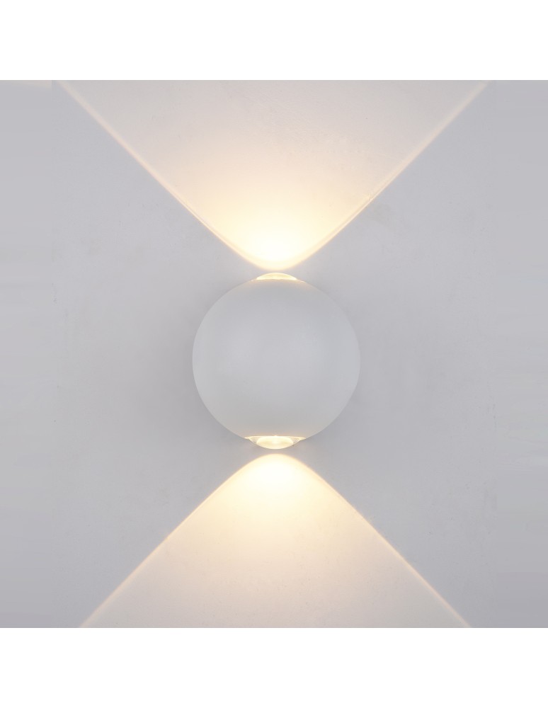 Kinkiety zewnętrzne - ITALUX CARSOLI Kinkiet Biały LED 3000K IP54 PL-308W - produkt kolory-swiatla.pl 1