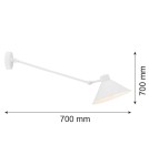 Cantilever wall lamps - Argon ALTEA wall lamp 1 pł. 1x15W (max) white structure 4071 - product 2