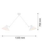 Argon ALTEA lampa wisząca 2 pł. 2x15W (max) biały struktura 861