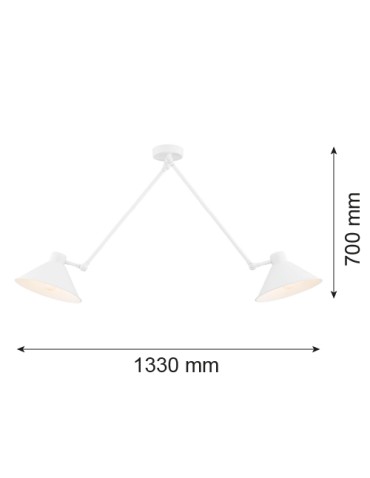 Argon ALTEA 2 fl. pendant lamp 2x15W (max) white structure 861 - product 2