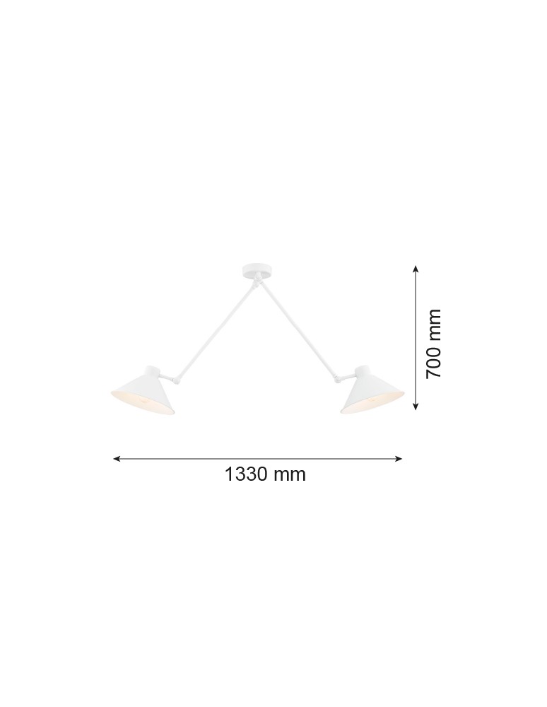 Argon ALTEA lampa wisząca 2 pł. 2x15W (max) biały struktura 861