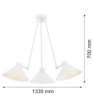 Argon ALTEA lampa wisząca 3 pł. 3x15W (max) biały struktura 1451
