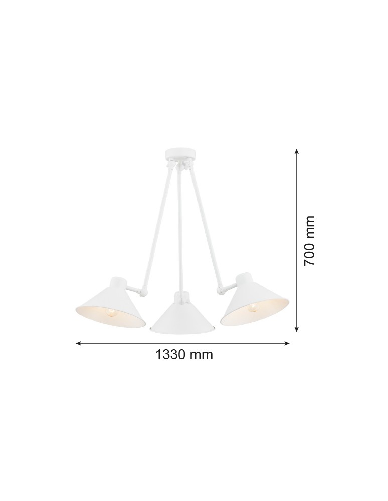 Argon ALTEA lampa wisząca 3 pł. 3x15W (max) biały struktura 1451