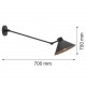 Argon ALTEA kinkiet 1 pł. 1x15W (max) czarny struktura 4072