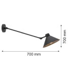 Cantilever wall lamps - Argon ALTEA wall lamp 1 pł. 1x15W (max) black structure 4072 - product 4