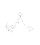 Argon ALTEA lampa wisząca 2 pł. 2x15W (max) czarny struktura 862