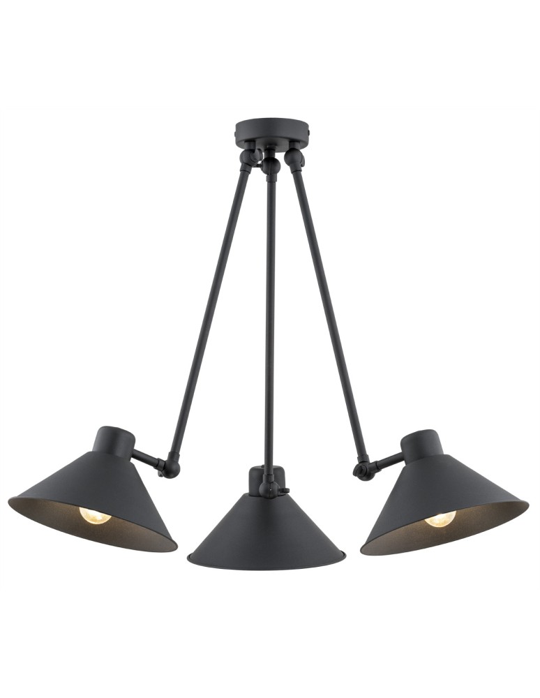 Pendant lamps - Argon ALTEA 3 fl. pendant lamp 3x15W (max) black structure 1452 - product kolory-swiatla.pl 1