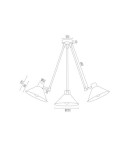 Argon ALTEA lampa wisząca 3 pł. 3x15W (max) czarny struktura 1452