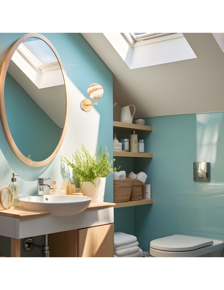 Wall lamps spheres - Argon ARUBA 8500 glass, brass - product kolory-swiatla.pl 3