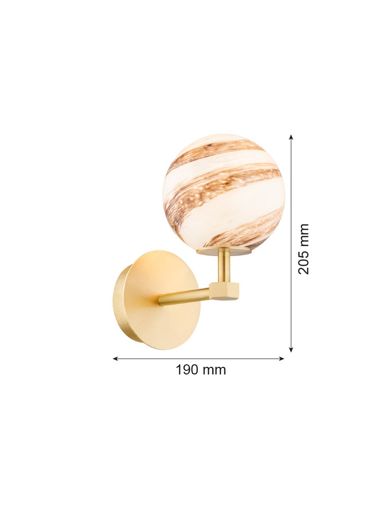 Wall lamps spheres - Argon ARUBA 8500 glass, brass - product kolory-swiatla.pl 6