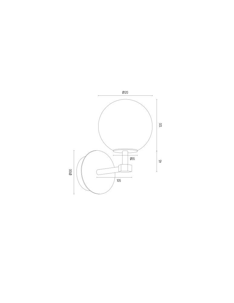 Wall lamps spheres - Argon ARUBA 8500 glass, brass - product kolory-swiatla.pl 7