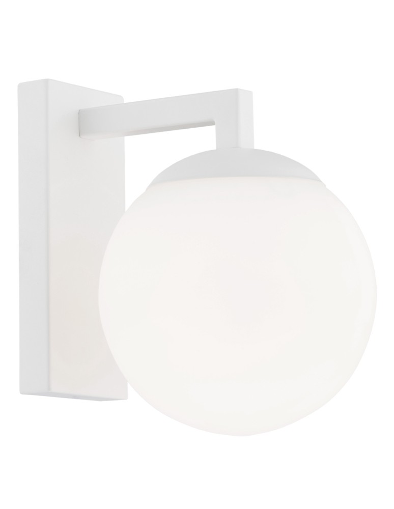 Wall lamps spheres - Argon ASPEN wall lamp 1 pł. 1x15W (max) opal mat white structure 3733 - product kolory-swiatla.pl 1