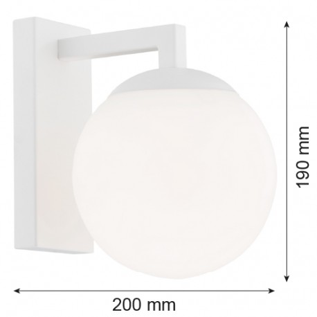 Argon ASPEN kinkiet 1 pł. 1x15W (max) opal mat biały struktura 3733