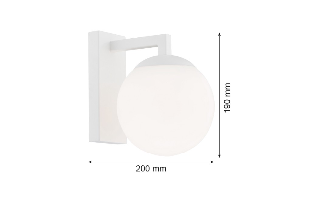 Argon ASPEN kinkiet 1 pł. 1x15W (max) opal mat biały struktura 3733
