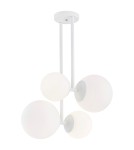 Pendant lamps spheres - Argon ASPEN 4 fl. pendant lamp 4x15W (max) opal mat white structure 1644 - product 1