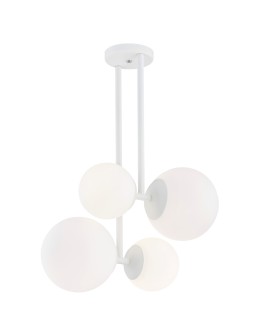 Argon ASPEN lampa wisząca 4 pł. 4x15W (max) opal mat biały struktura 1644