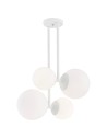 Argon ASPEN 4 fl. pendant lamp 4x15W (max) opal mat white structure 1644