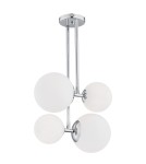Pendant lamps spheres - Argon ASPEN 4 fl. pendant lamp 4x15W (max) opal matt chrome 1646 - product 1