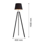 Tripod floor lamps - Argon ASTER 1 fl. floor lamp 1x15W (max) black black 3357 - product 2