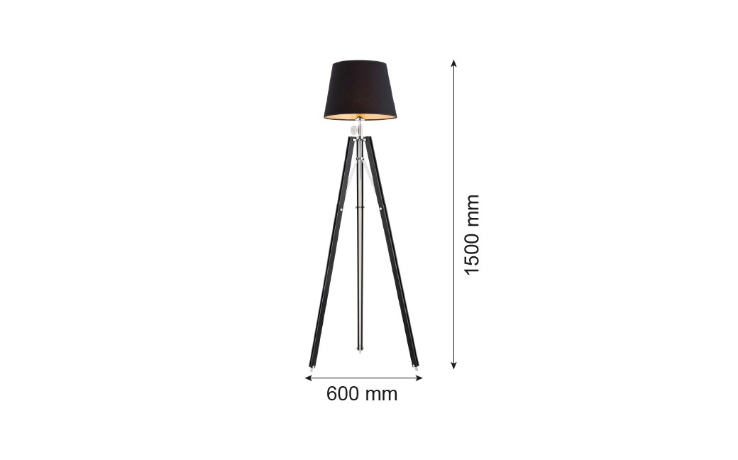 Argon ASTER lampa podłogowa 1 pł. 1x15W (max) czarny czarny 3357