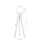Tripod floor lamps - Argon ASTER 1 fl. floor lamp 1x15W (max) black black 3357 - product 3