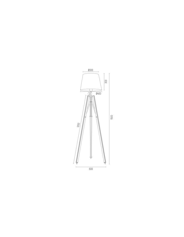 Tripod floor lamps - Argon ASTER 1 fl. floor lamp 1x15W (max) black black 3357 - product kolory-swiatla.pl 3
