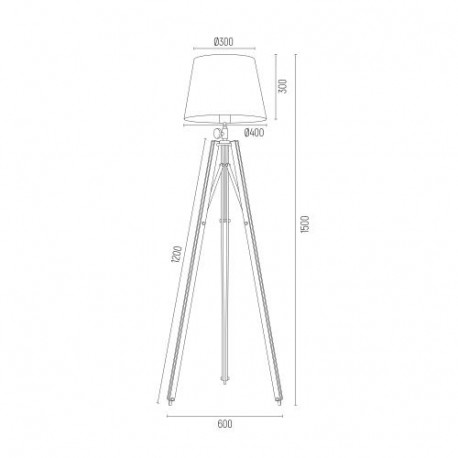 Argon ASTER lampa podłogowa 1 pł. 1x15W (max) czarny czarny 3357